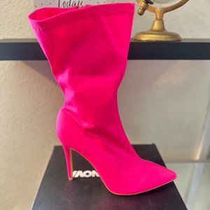 Fashion Nova Bootie - Neon Pink